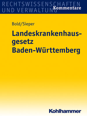 cover image of Landeskrankenhausgesetz Baden-Württemberg
